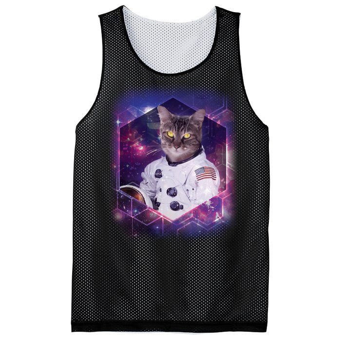 Astronaut Space Cat1 Mesh Reversible Basketball Jersey Tank