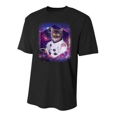 Astronaut Space Cat1 Youth Performance Sprint T-Shirt