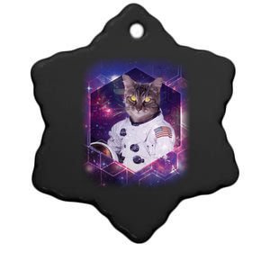 Astronaut Space Cat1 Ceramic Star Ornament