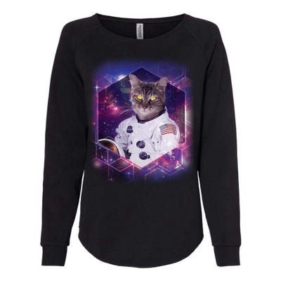 Astronaut Space Cat1 Womens California Wash Sweatshirt