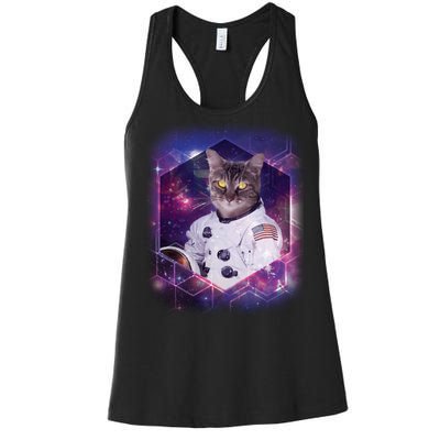 Astronaut Space Cat1 Women's Racerback Tank