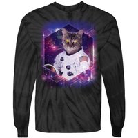 Astronaut Space Cat1 Tie-Dye Long Sleeve Shirt