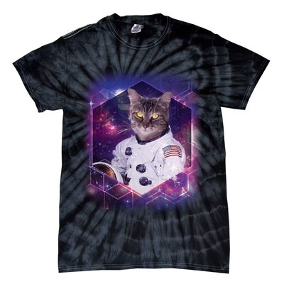 Astronaut Space Cat1 Tie-Dye T-Shirt