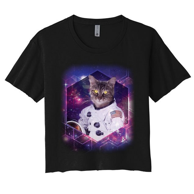 Astronaut Space Cat1 Crop Top