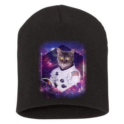 Astronaut Space Cat1 Short Acrylic Beanie