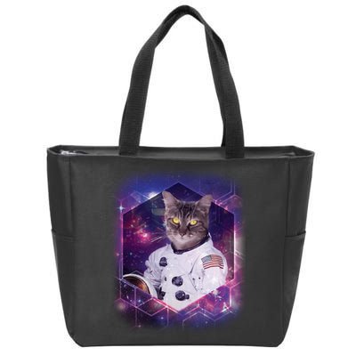 Astronaut Space Cat1 Zip Tote Bag