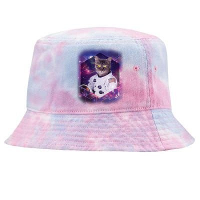 Astronaut Space Cat1 Tie-Dyed Bucket Hat