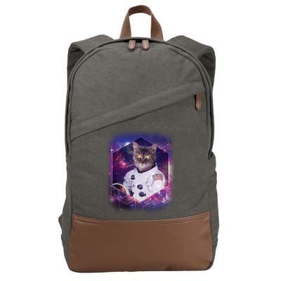 Astronaut Space Cat1 Cotton Canvas Backpack