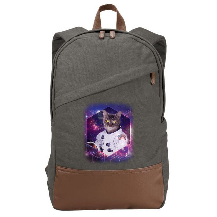 Astronaut Space Cat1 Cotton Canvas Backpack