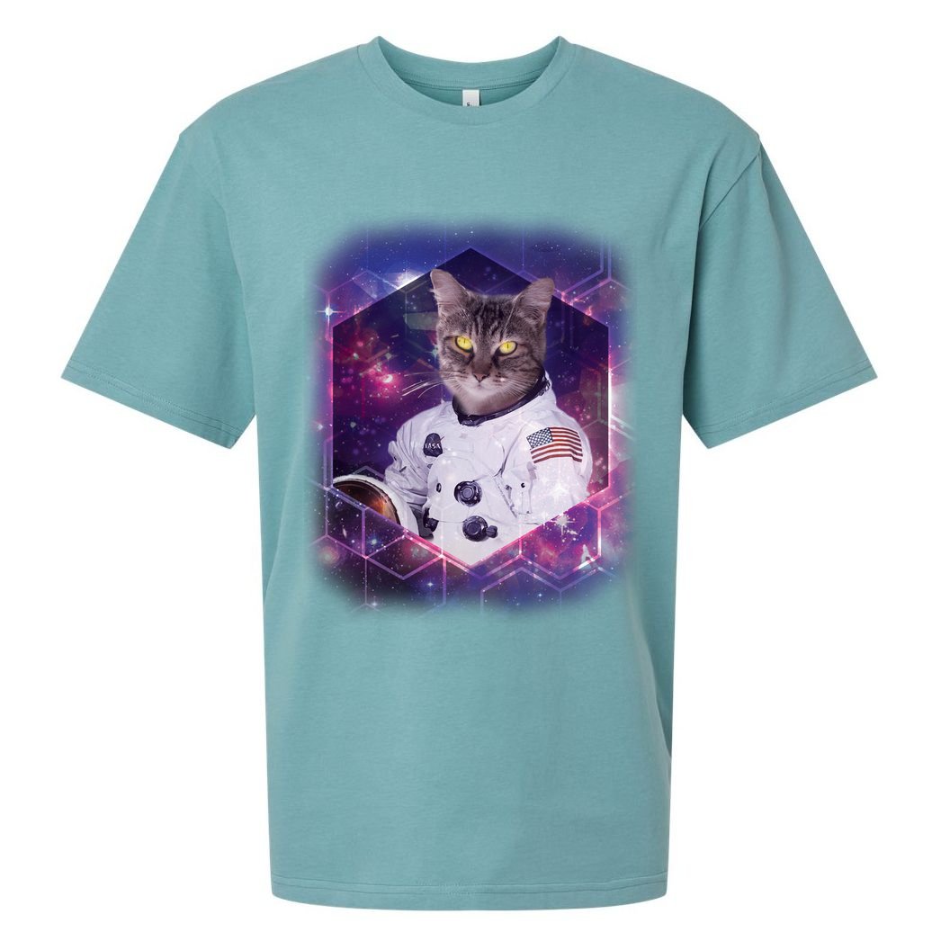 Astronaut Space Cat1 Sueded Cloud Jersey T-Shirt