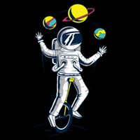 Astronaut Space Juggler 7-Panel Snapback Hat