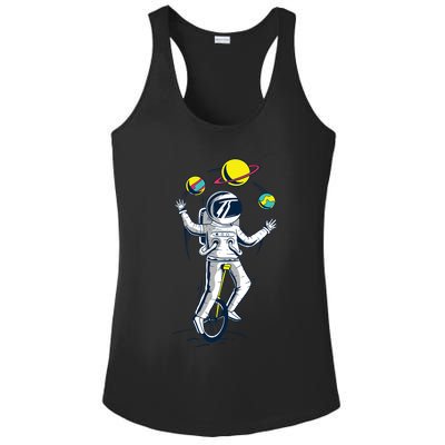Astronaut Space Juggler Ladies PosiCharge Competitor Racerback Tank