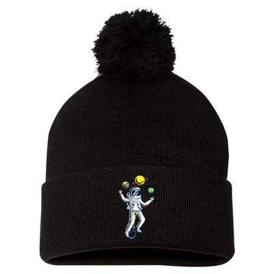 Astronaut Space Juggler Pom Pom 12in Knit Beanie