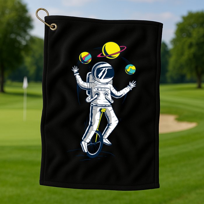 Astronaut Space Juggler Golf Towel