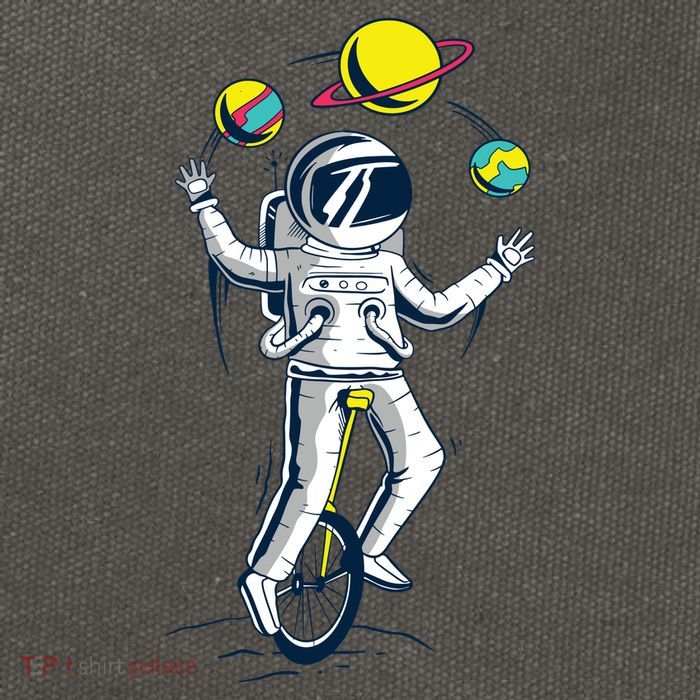 Astronaut Space Juggler Cotton Canvas Backpack