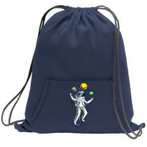 Astronaut Space Juggler Sweatshirt Cinch Pack Bag