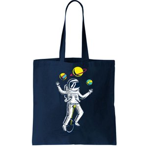 Astronaut Space Juggler Tote Bag