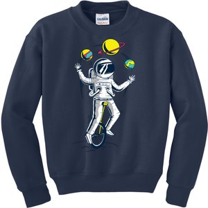 Astronaut Space Juggler Kids Sweatshirt