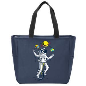 Astronaut Space Juggler Zip Tote Bag