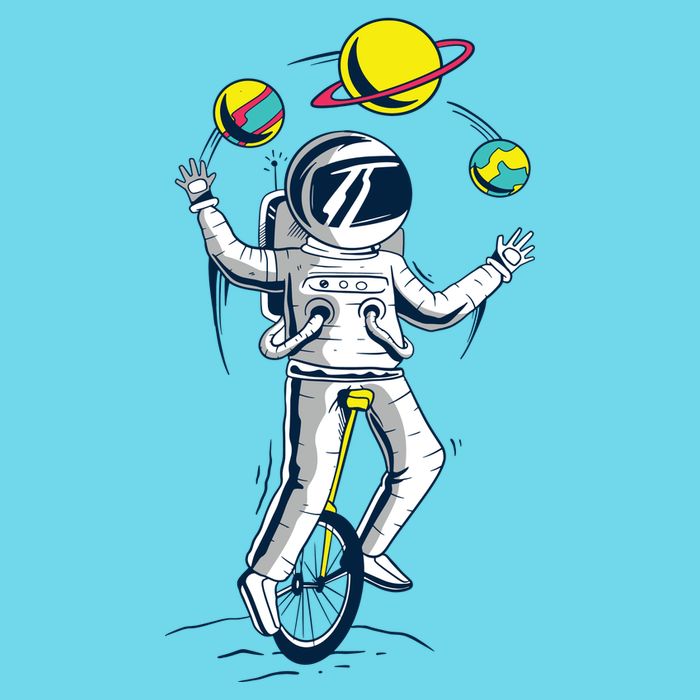 Astronaut Space Juggler Long Sleeve Shirt