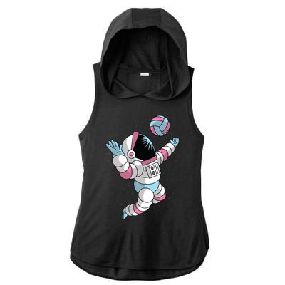 Astronaut Space Volleyball Ladies PosiCharge Tri-Blend Wicking Draft Hoodie Tank