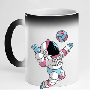 Astronaut Space Volleyball 11oz Black Color Changing Mug