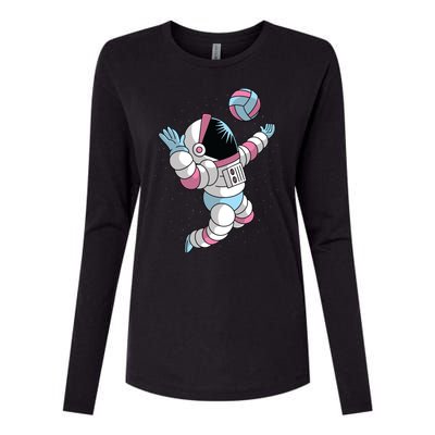 Astronaut Space Volleyball Womens Cotton Relaxed Long Sleeve T-Shirt