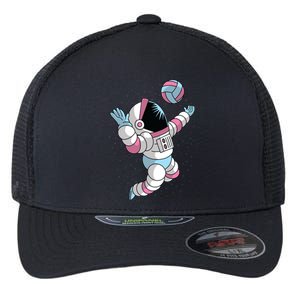 Astronaut Space Volleyball Flexfit Unipanel Trucker Cap