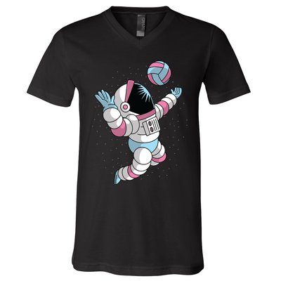 Astronaut Space Volleyball V-Neck T-Shirt
