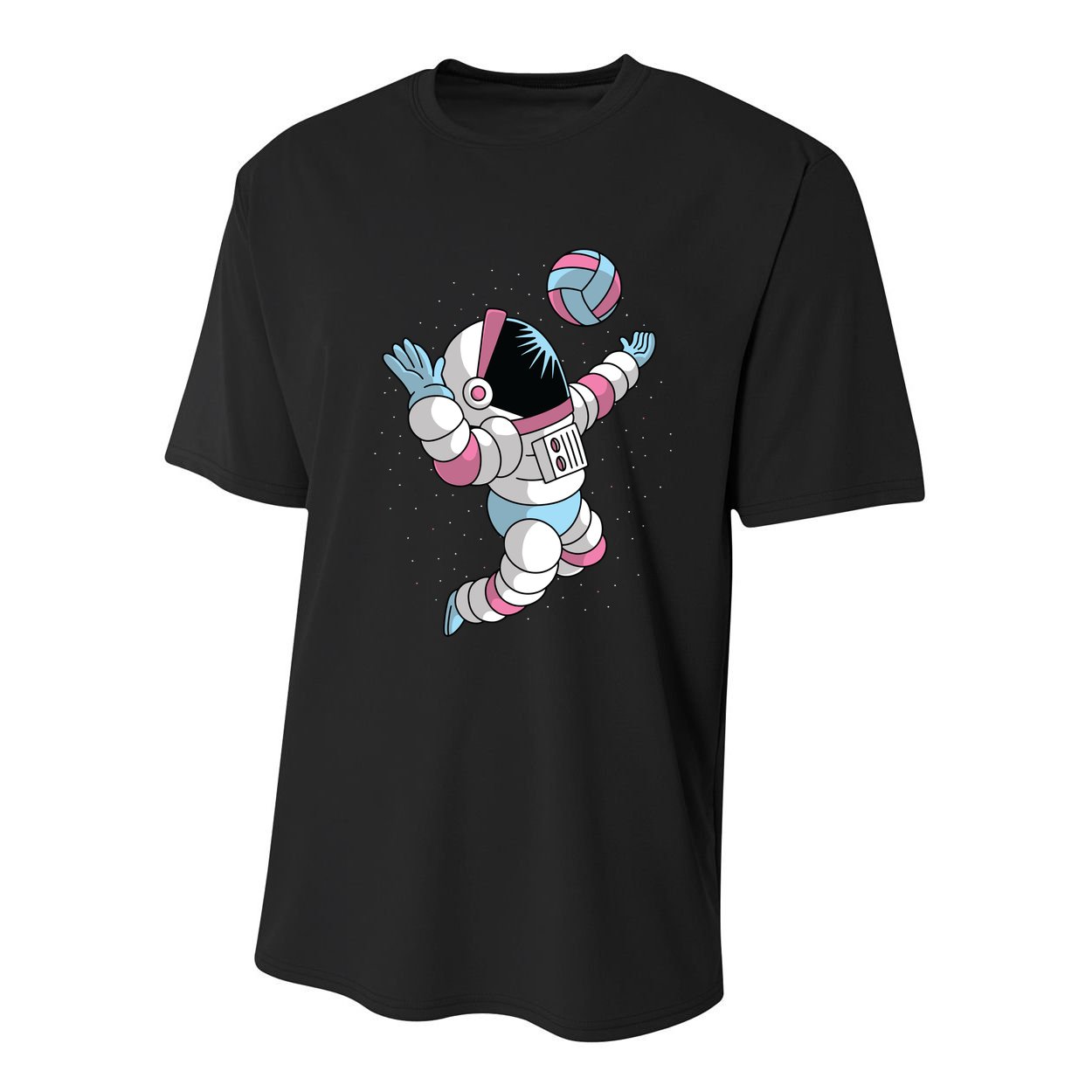 Astronaut Space Volleyball Youth Performance Sprint T-Shirt