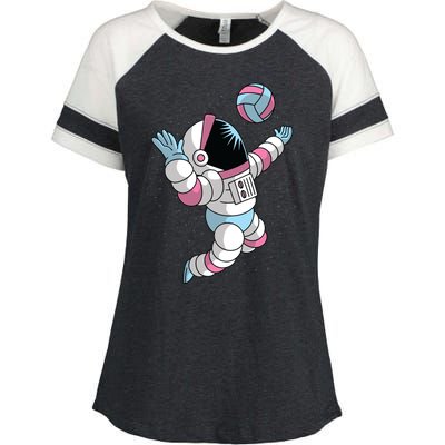 Astronaut Space Volleyball Enza Ladies Jersey Colorblock Tee