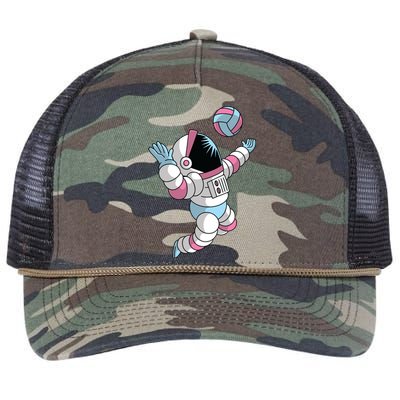 Astronaut Space Volleyball Retro Rope Trucker Hat Cap