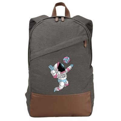 Astronaut Space Volleyball Cotton Canvas Backpack