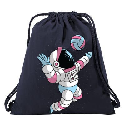 Astronaut Space Volleyball Drawstring Bag