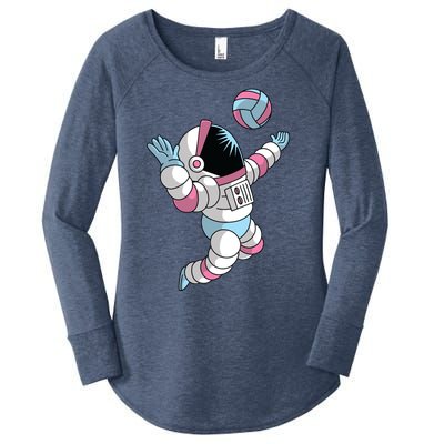 Astronaut Space Volleyball Women's Perfect Tri Tunic Long Sleeve Shirt