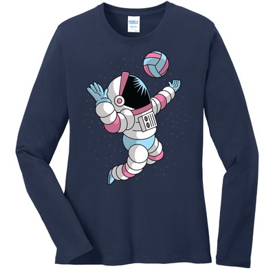 Astronaut Space Volleyball Ladies Long Sleeve Shirt