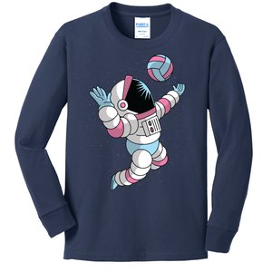 Astronaut Space Volleyball Kids Long Sleeve Shirt