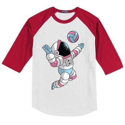 Astronaut Space Volleyball Kids Colorblock Raglan Jersey