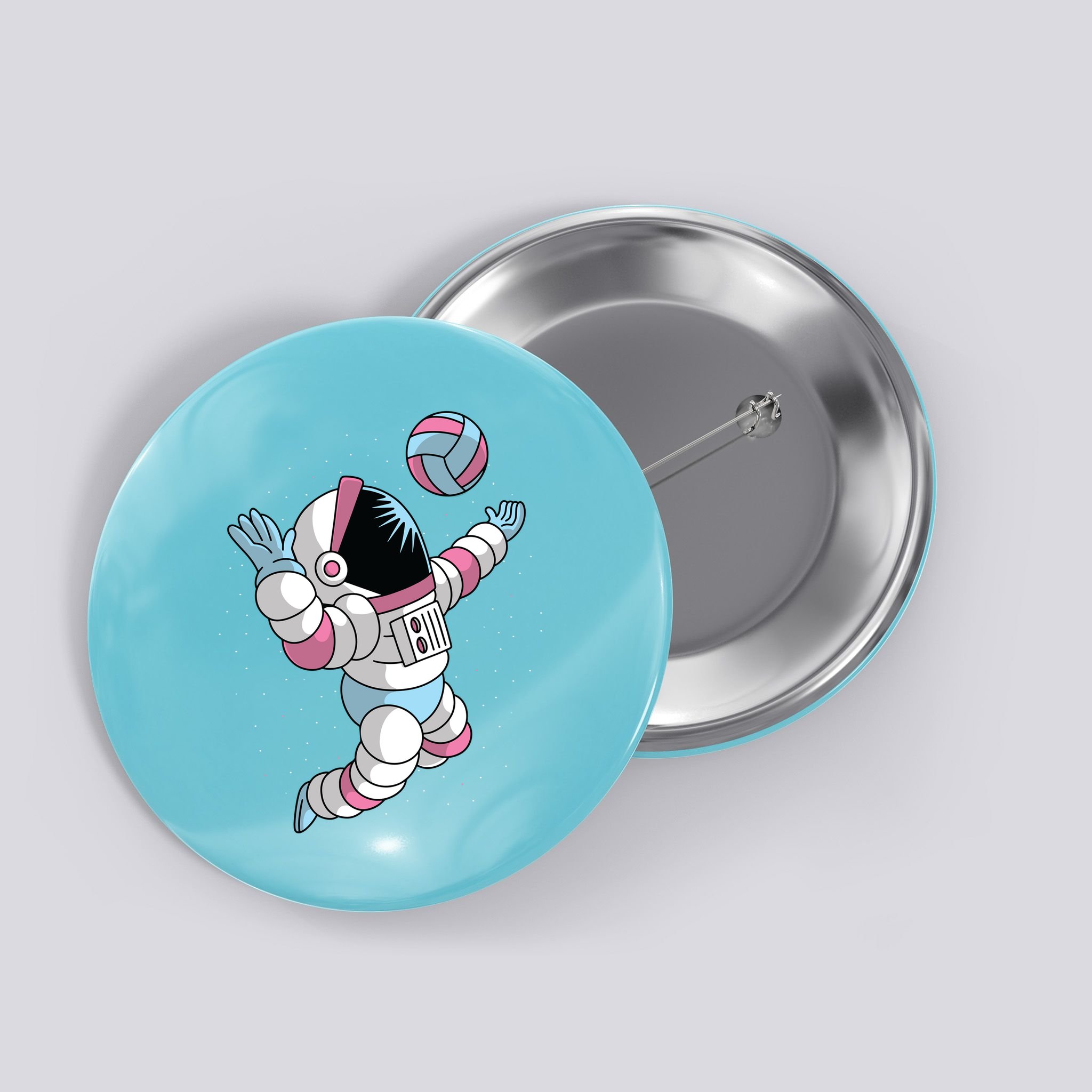 Astronaut Space Volleyball Button