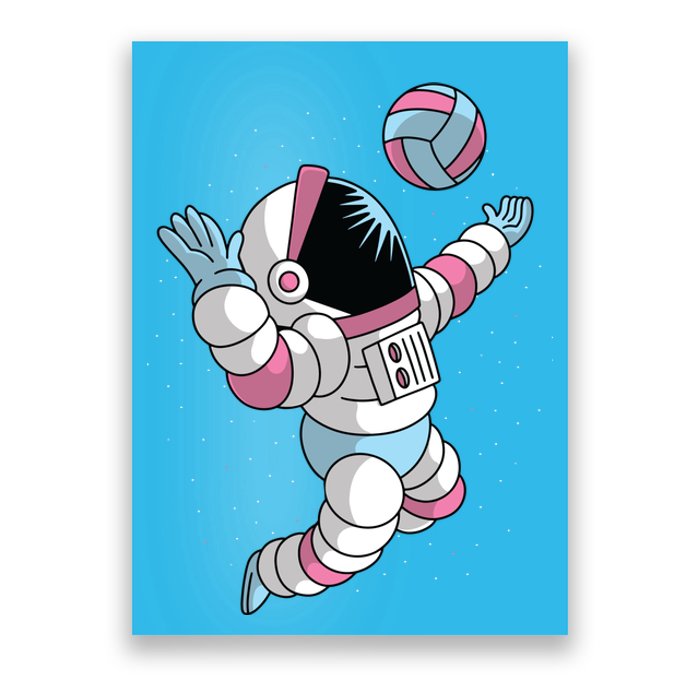 Astronaut Space Volleyball Poster