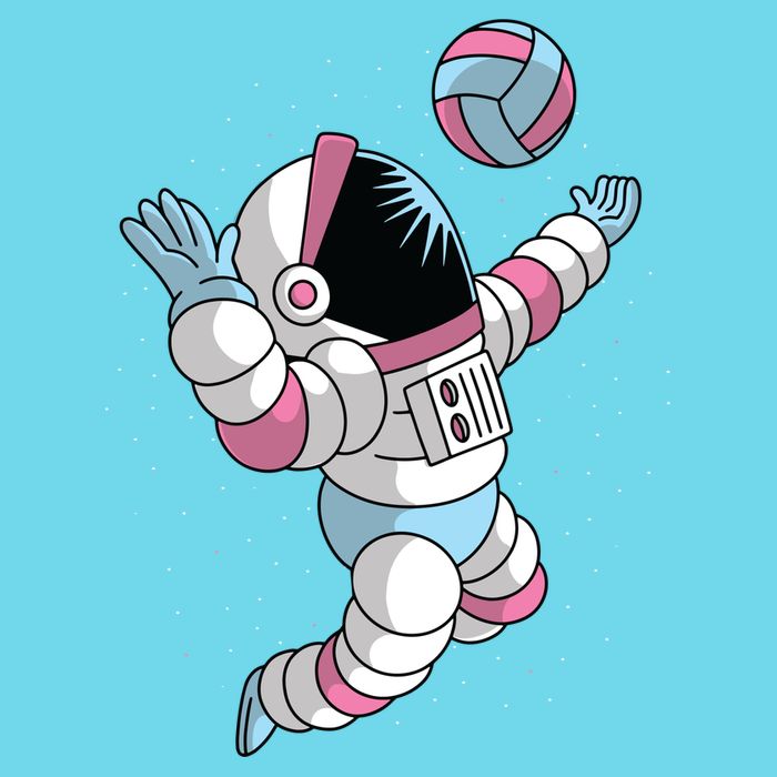 Astronaut Space Volleyball Premium T-Shirt