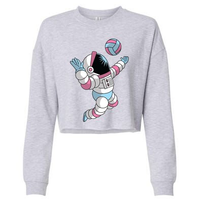 Astronaut Space Volleyball Cropped Pullover Crew