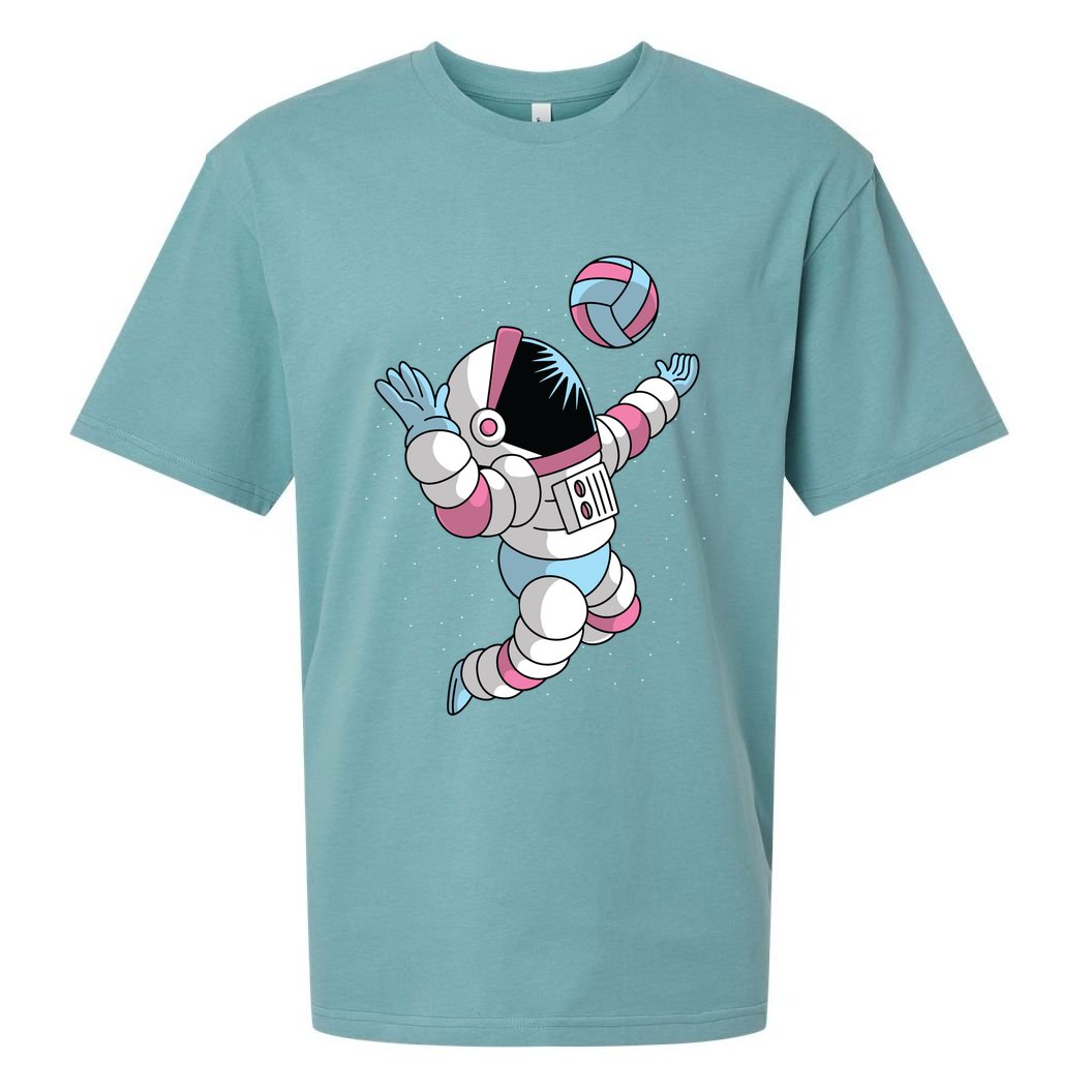 Astronaut Space Volleyball Sueded Cloud Jersey T-Shirt