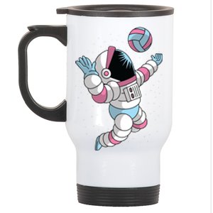 Astronaut Space Volleyball Stainless Steel Travel Mug