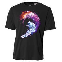 Astronaut Surfing Cooling Performance Crew T-Shirt