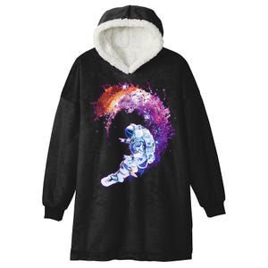 Astronaut Surfing Hooded Wearable Blanket