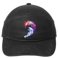 Astronaut Surfing 7-Panel Snapback Hat