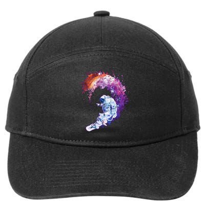 Astronaut Surfing 7-Panel Snapback Hat