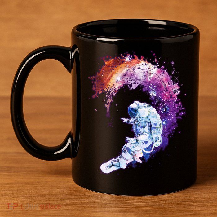 Astronaut Surfing 11oz C Handle Ceramic Mug