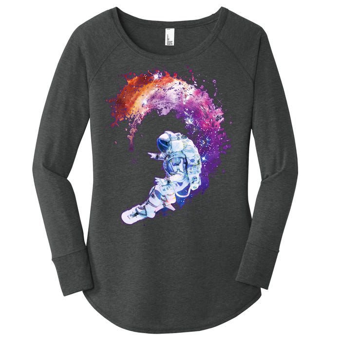 Astronaut Surfing Women's Perfect Tri Tunic Long Sleeve Shirt